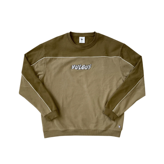 piping crewneck - brown