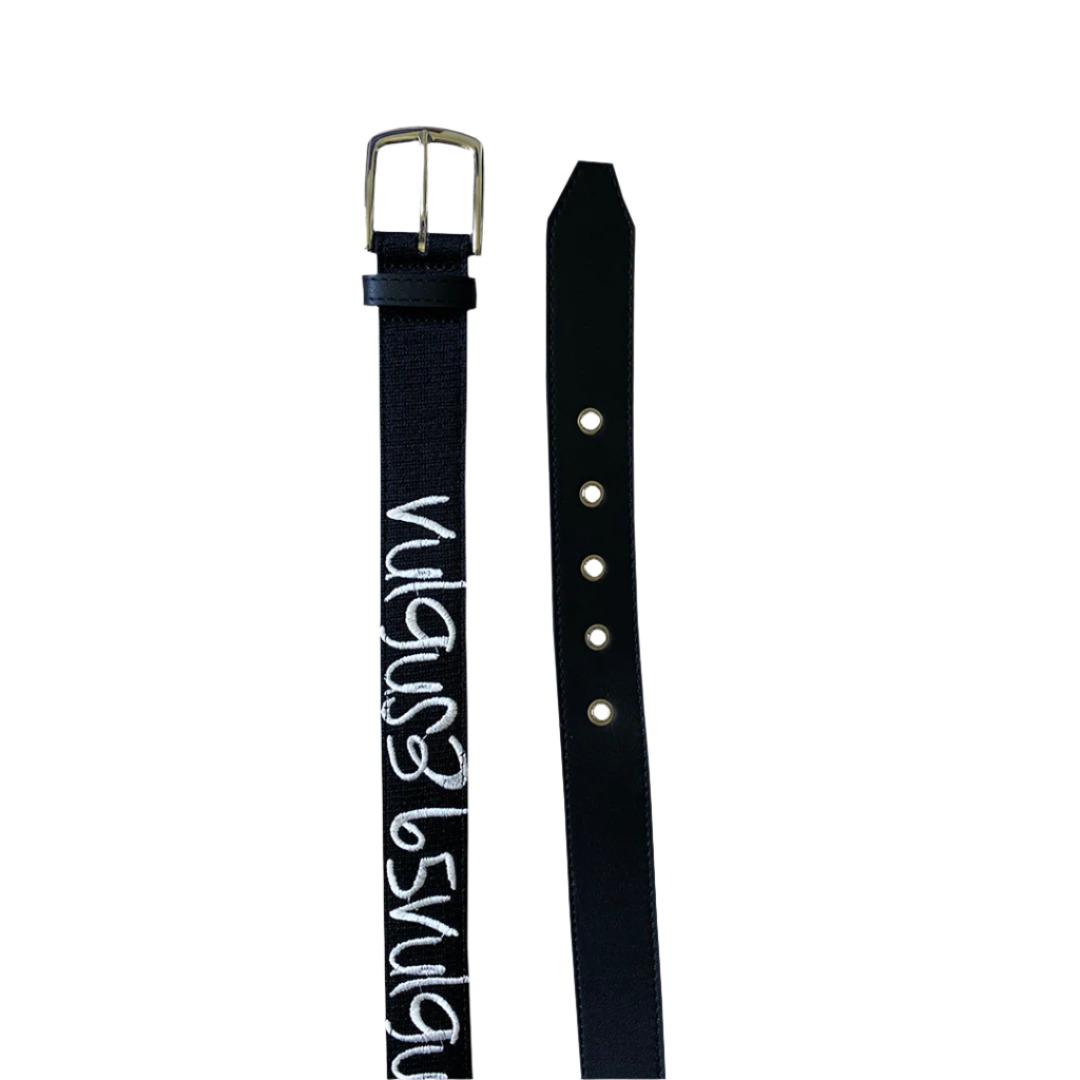 needle point belt - black