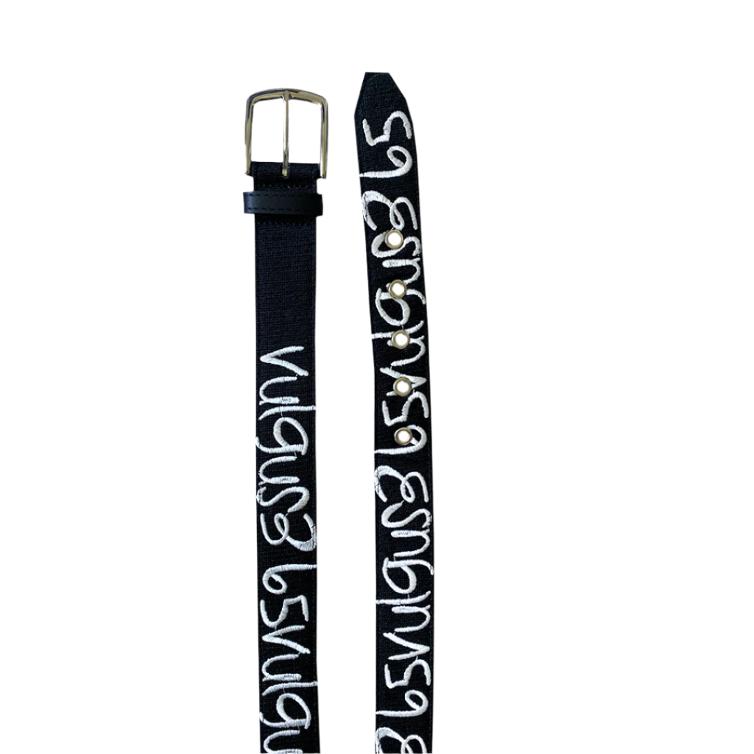 needle point belt - black